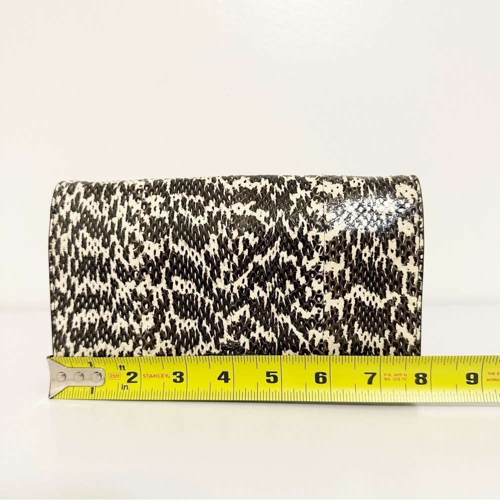 Coach Black & White Python Print Convertible Shoulder Bag & Clutch - Picture 13 of 13